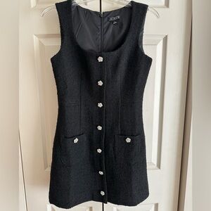 J. Crew Black Textured Lined Dress